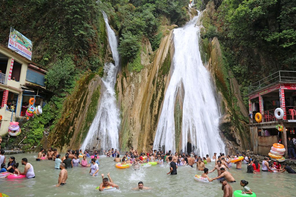 Kempty waterfall in Mussoorie, near Dehradun in Uttarakhand, India