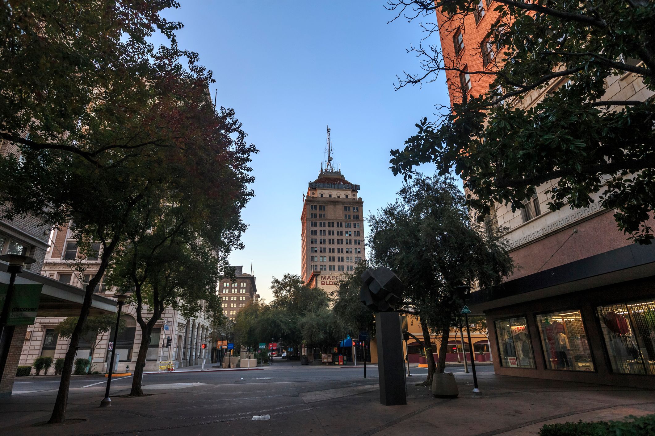 Fresno downtown in Central California