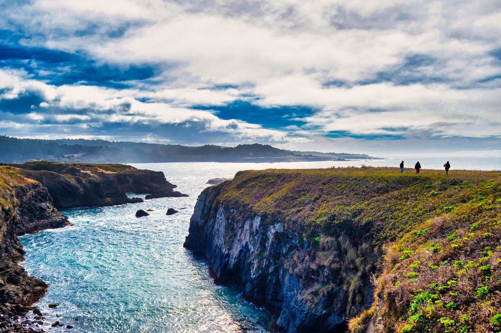 Inlet cliffs and rocks of Mendocino