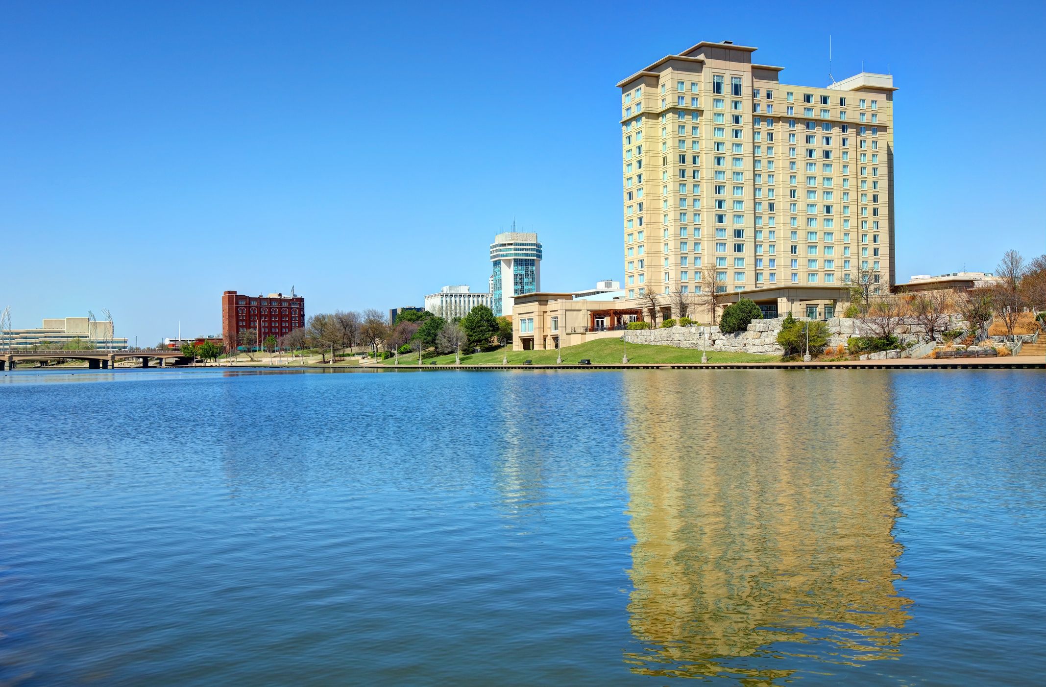 Arkansas River in Wichita, Kansas