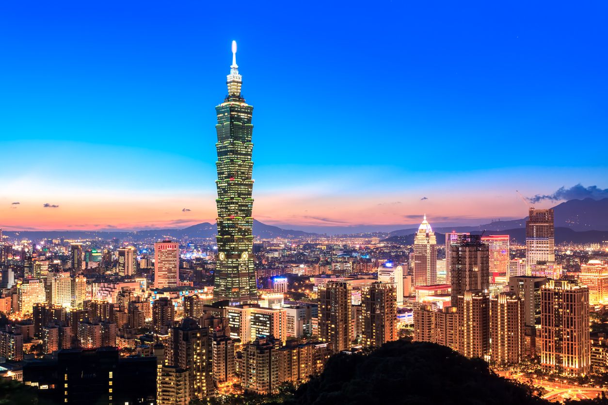 City of Taipei skyline at night