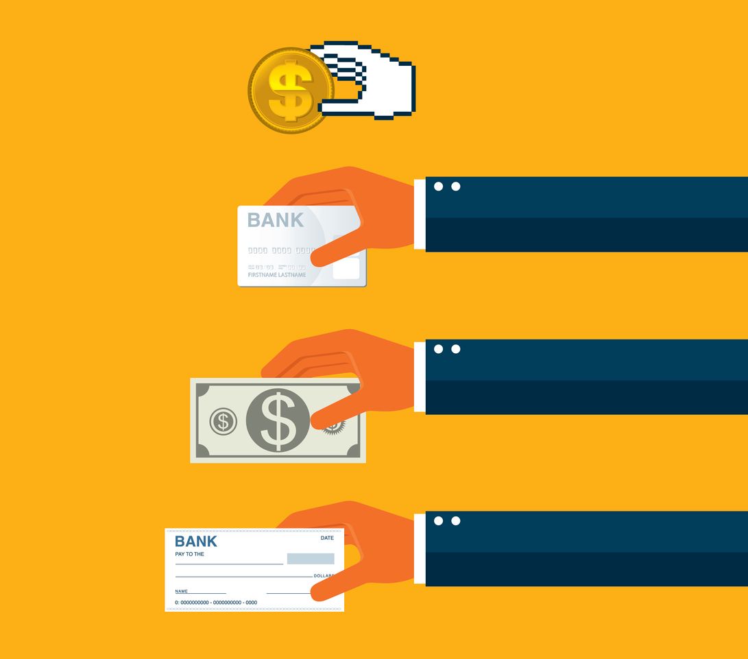 Payment options concept illustration
