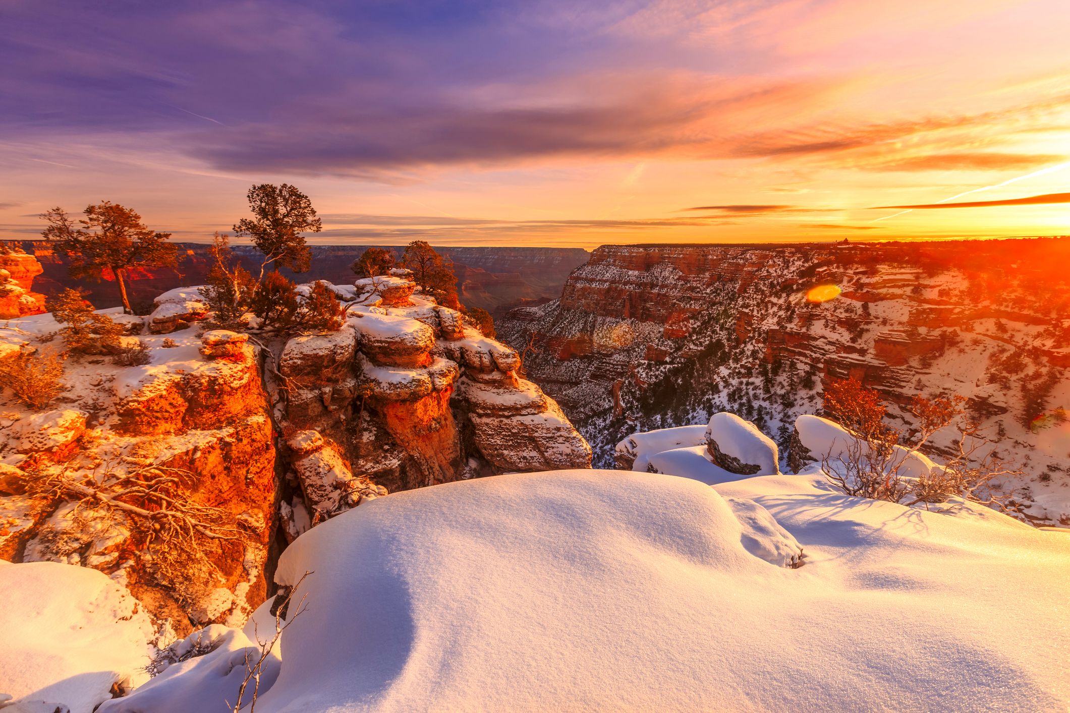 Grand canyon in the winter