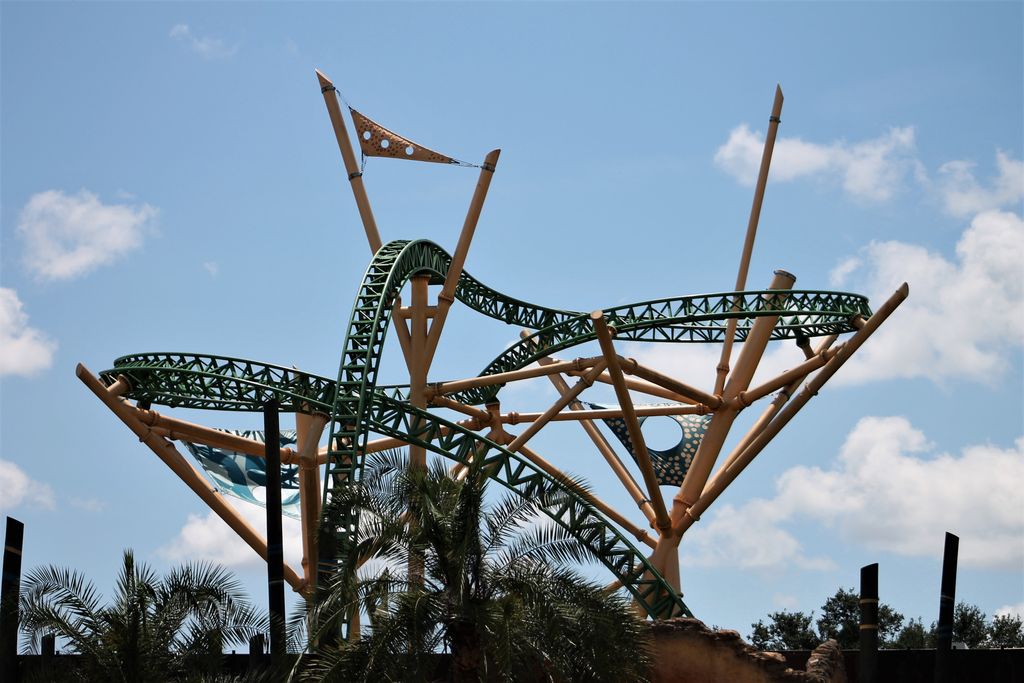 Rollercoaster in Busch Gardens, Florida, USA.