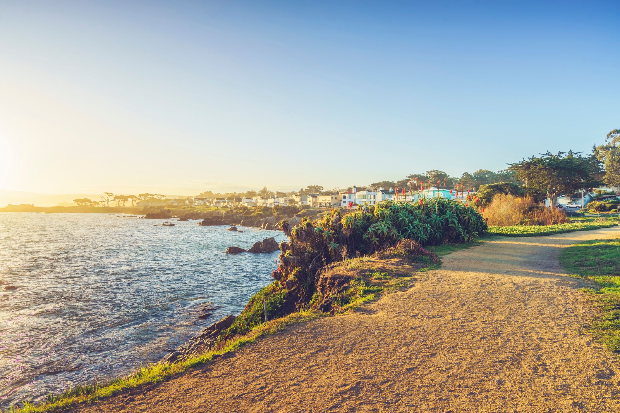 Scenic carmel beach of Carmel-by-the-Sea, California