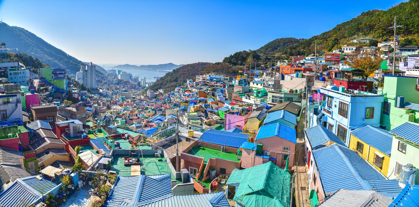 Panorama view of Gamcheon Culture Village, Busan, South Korea