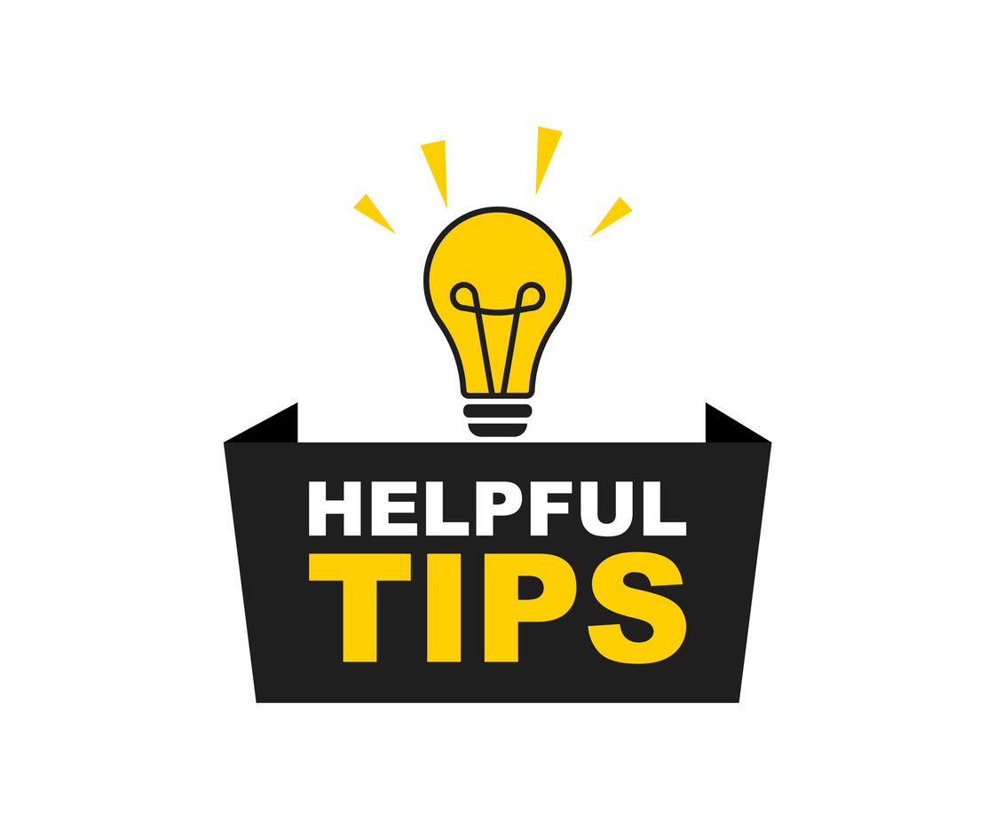 Helpful tips with light bulb