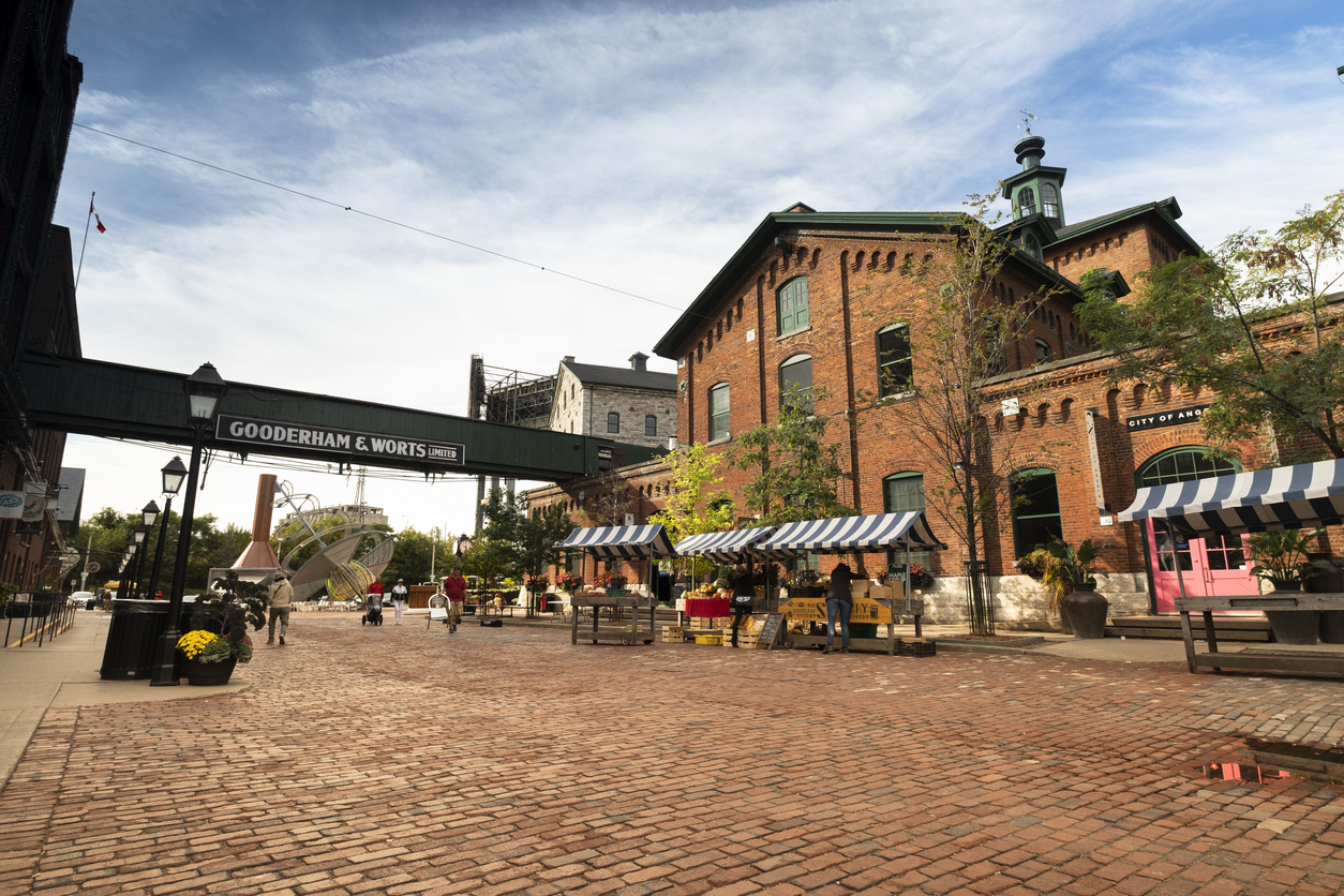 The historic distillery District in downtown Toronto Ontario Canada