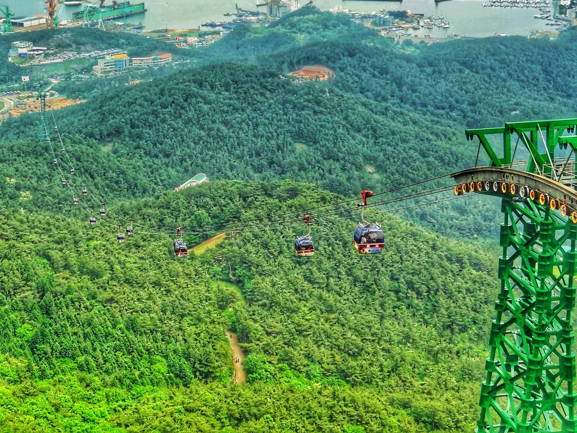 A view of the Tongyeong Cable Car