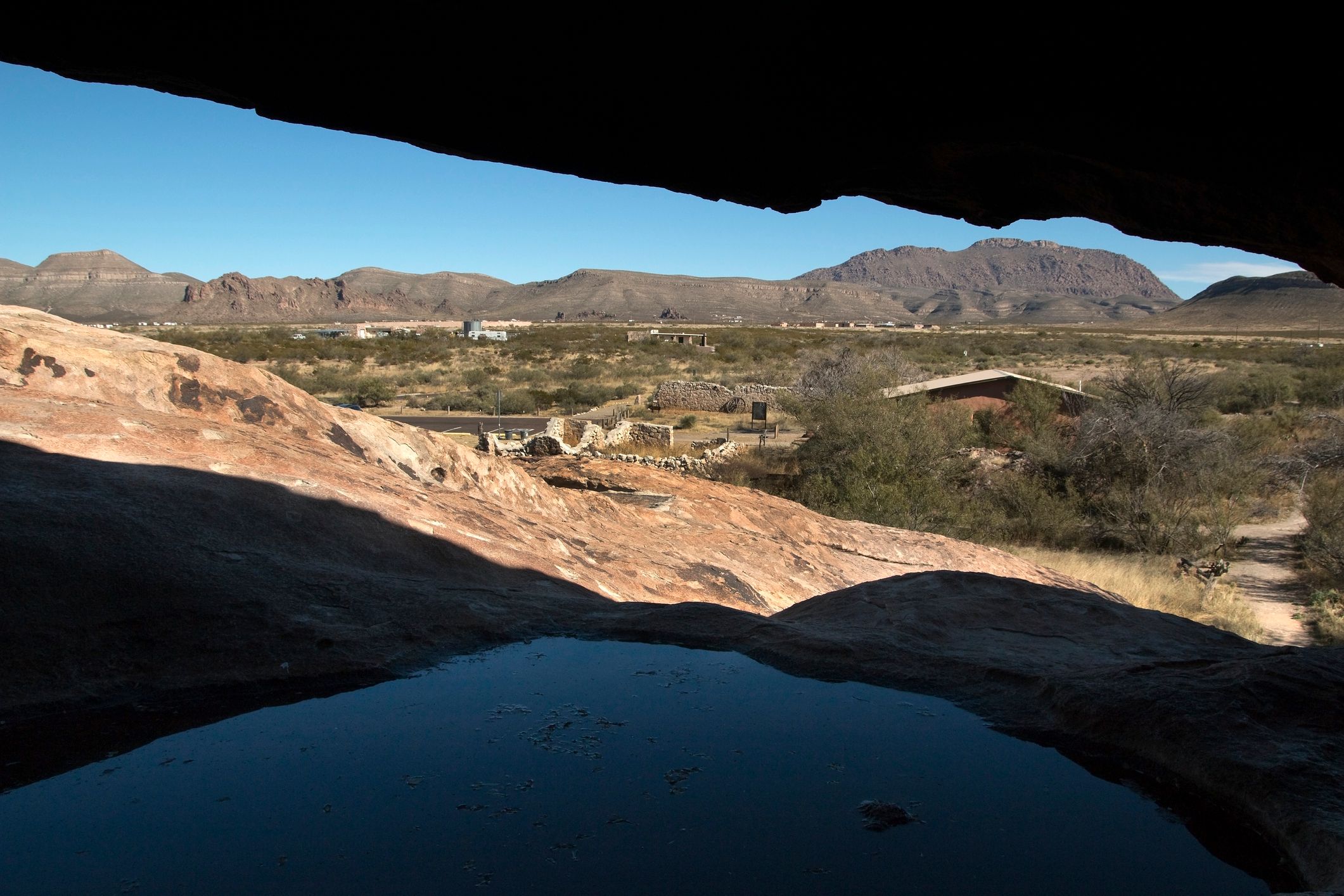 Water pool in Hueco Tanks State Park Texas