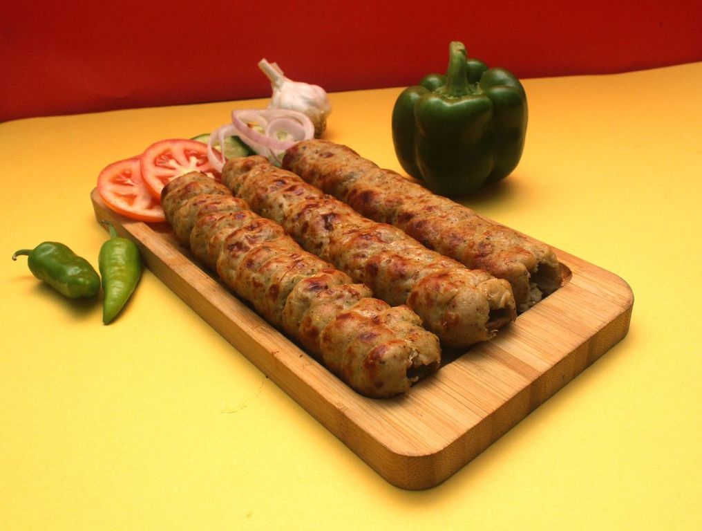 Spicy chicken seekh kabab