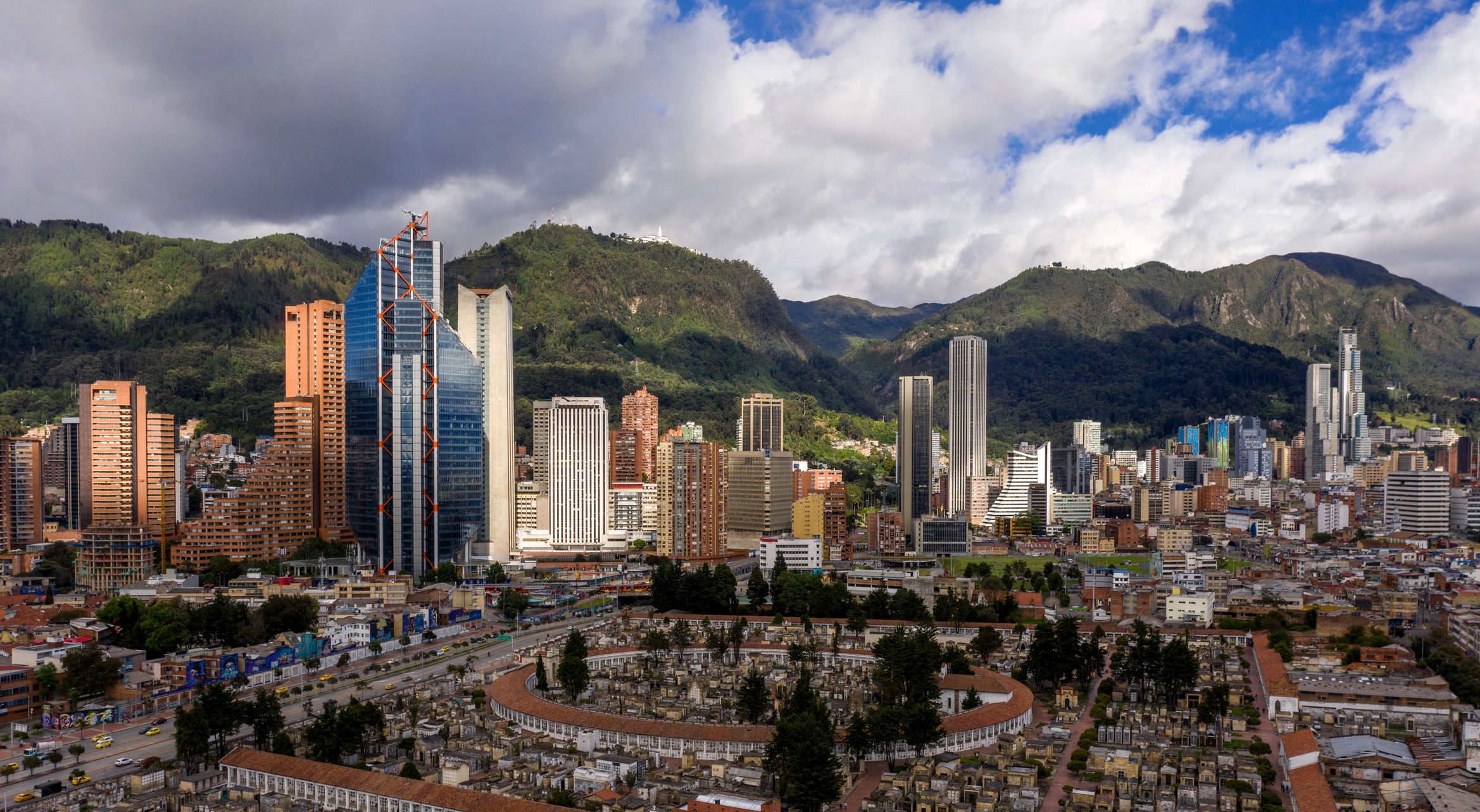 Aerial shot of Bogota, Colombia