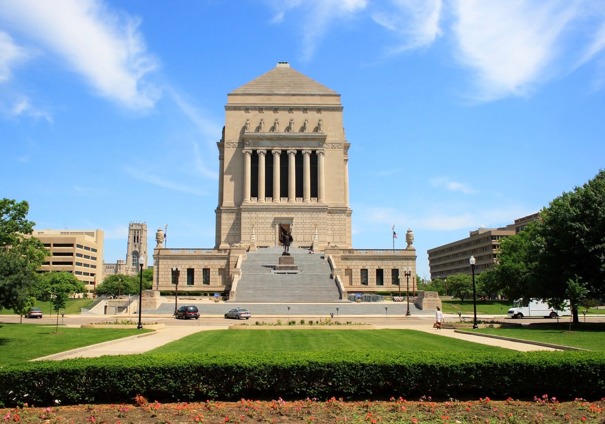 The Indiana World War Memorial in University Park in downtown Indianapolis