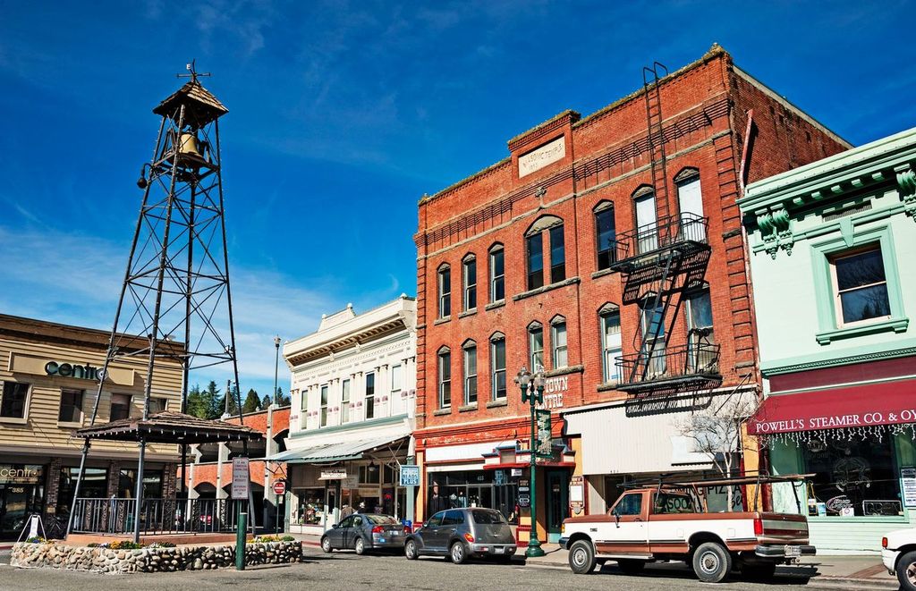 Downtown historic Old Hangtown now known as Placerville, California