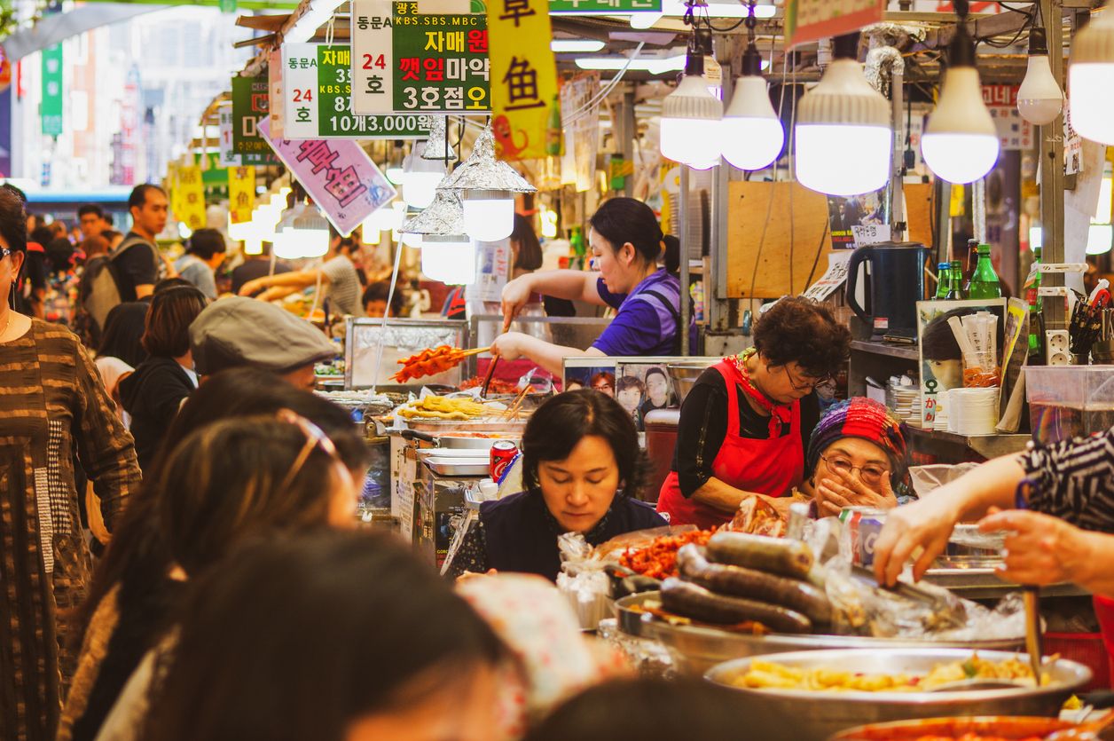 food market Gwangjang in Seoul, South Korea