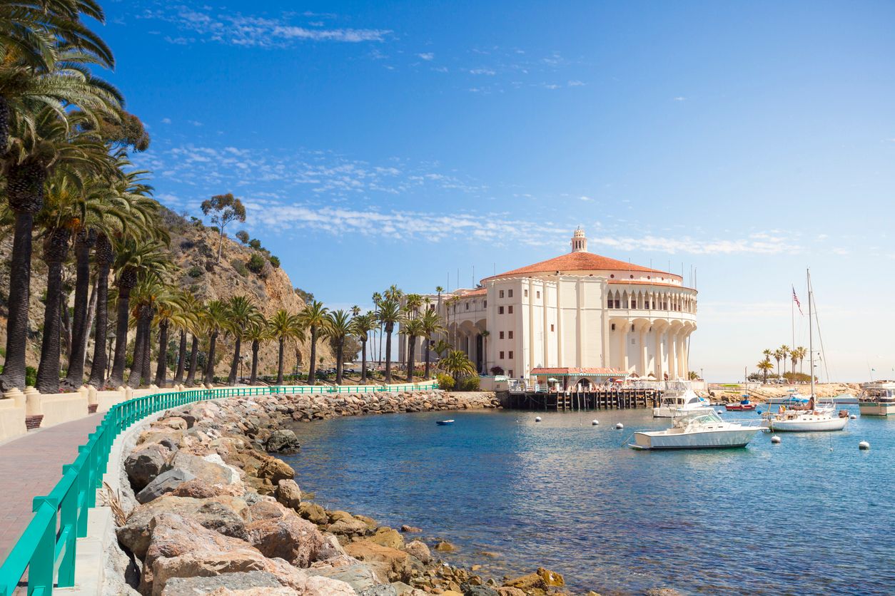 A view of Catalina island. Santa Catalina Island.