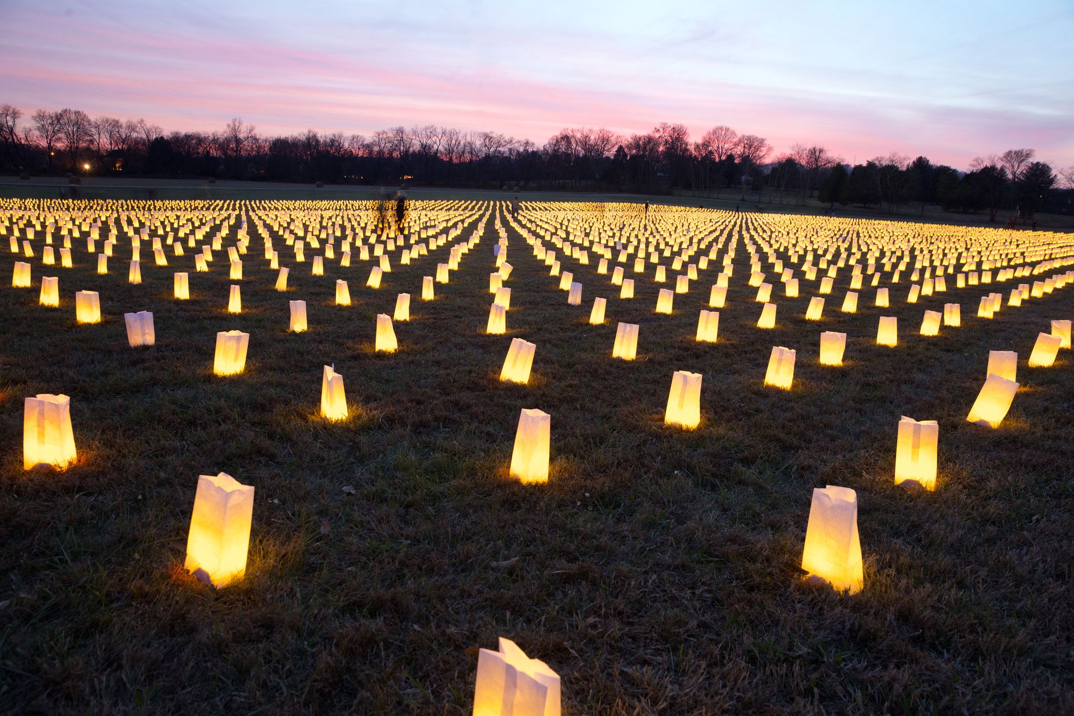 Luminaries to commemorate the Civil War Battle of Franklin