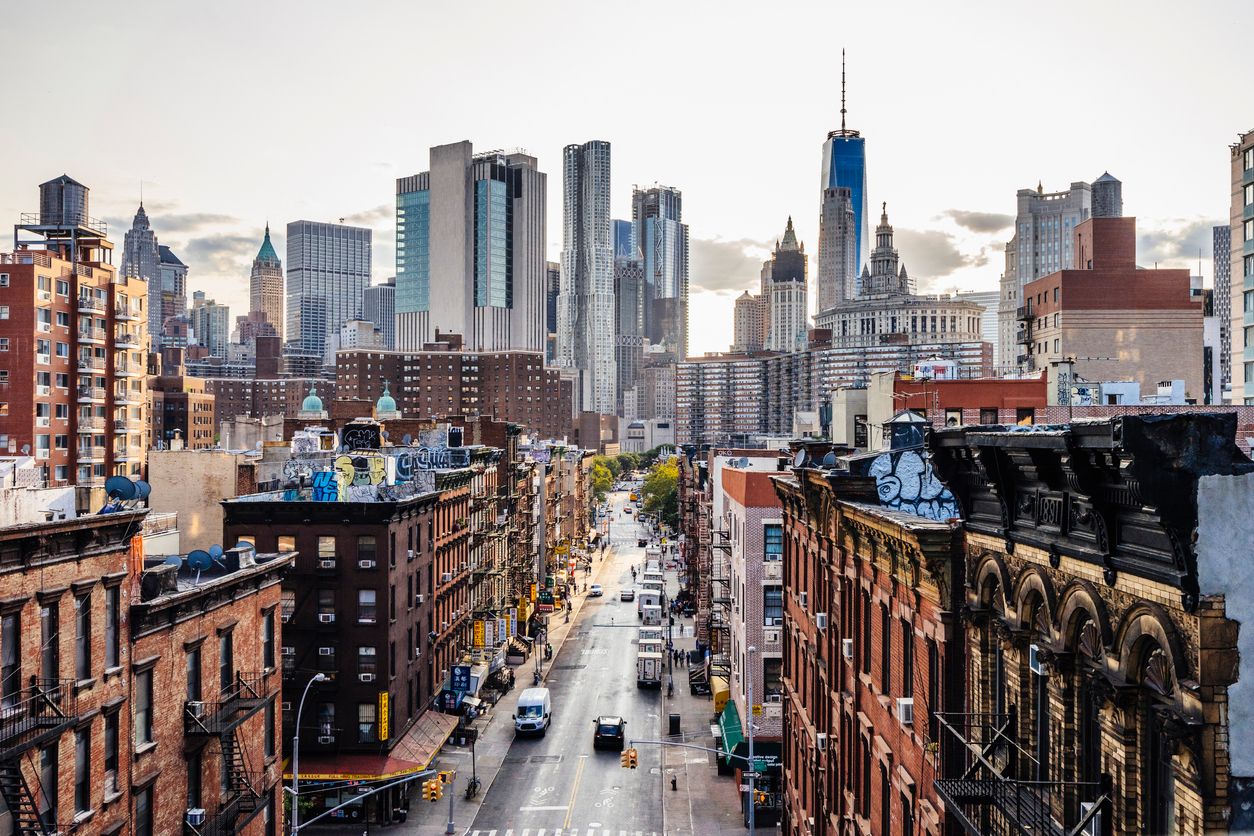 Lower Manhattan cityscape - Canal Street, Chinatown, NYC