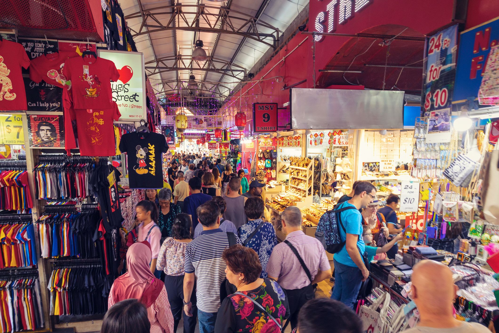 Bugis street in Singapore
