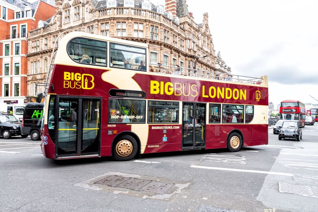 Big Bus Double Decker on the Strand in Covent Garden, London, UK