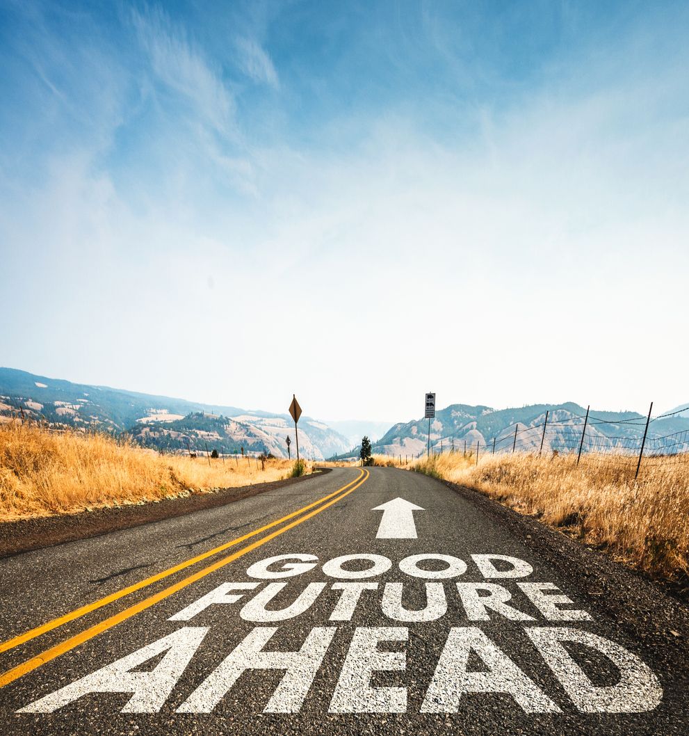 Good future ahead sign