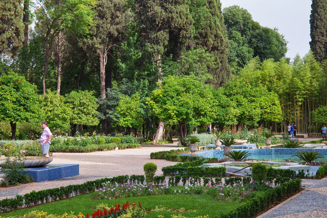 The Jnan Sbil city park in Fez on a sunny day