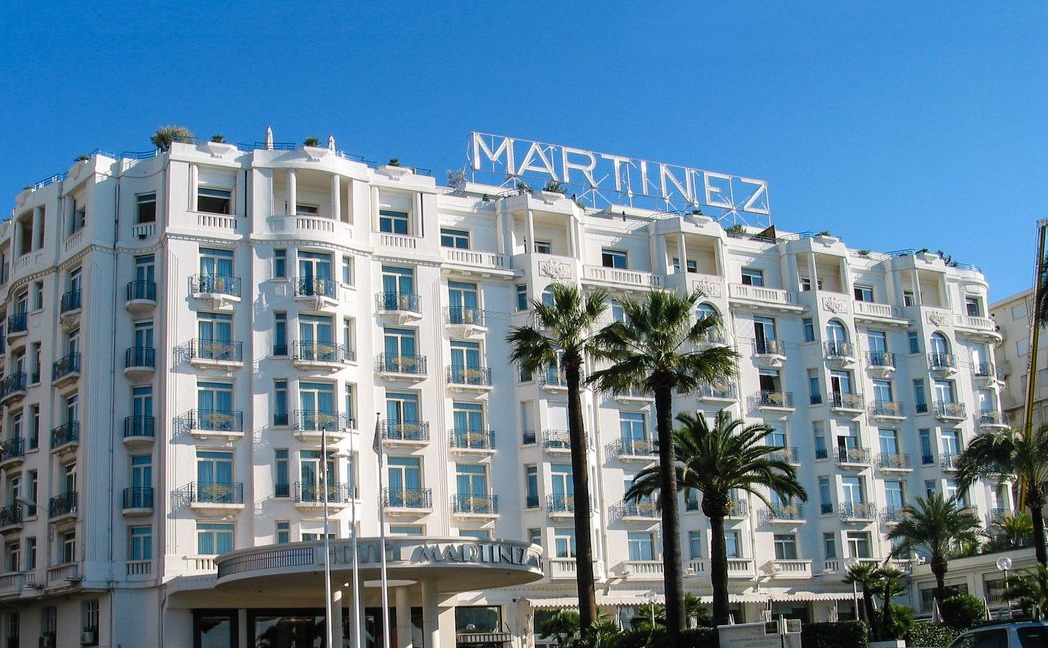 Famous Grand Hyatt Cannes Hotel Martinez at Boulevard de La Croisette in Cannes, France