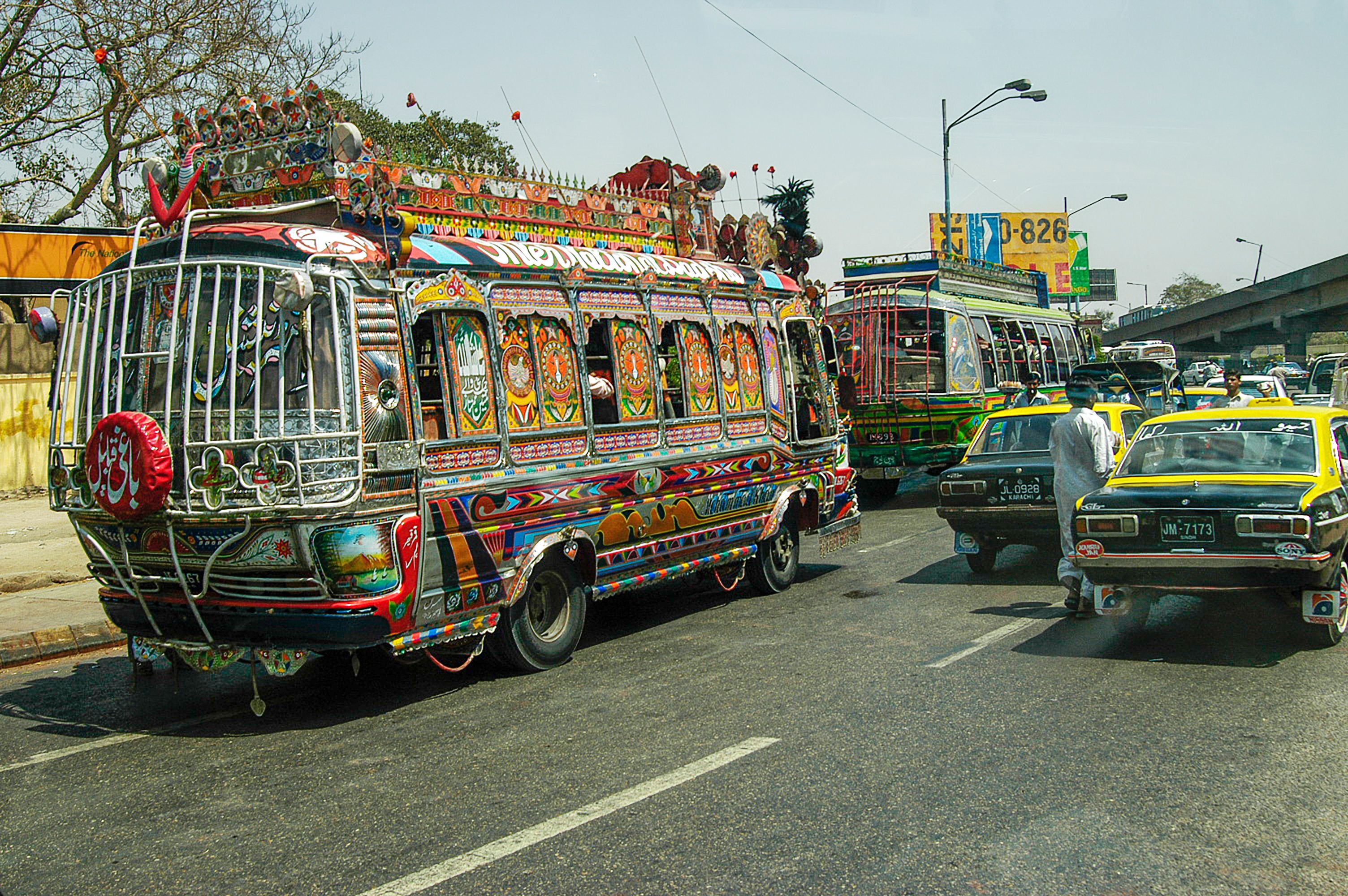 Density of minibuses and taxis in Karachi