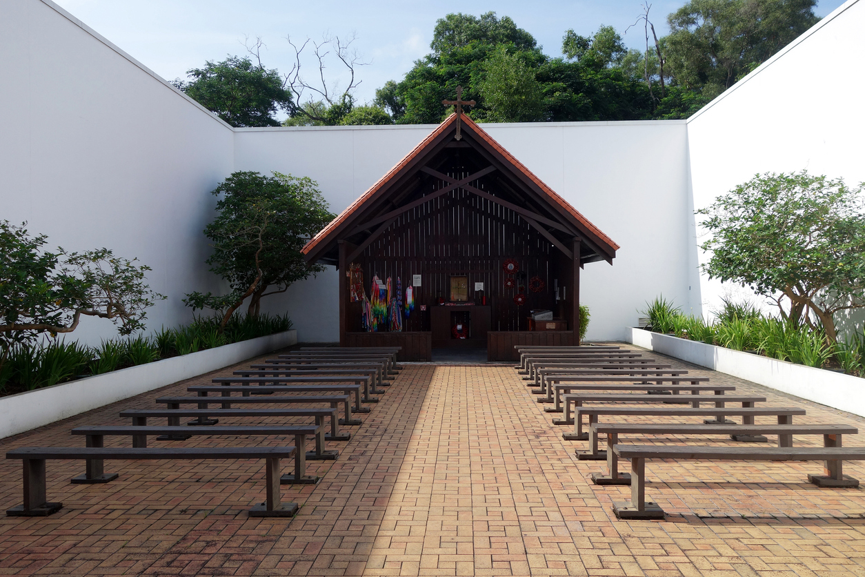Replica Chapel built in Singapore in 1988 and relocated to Changi Museum in 2001