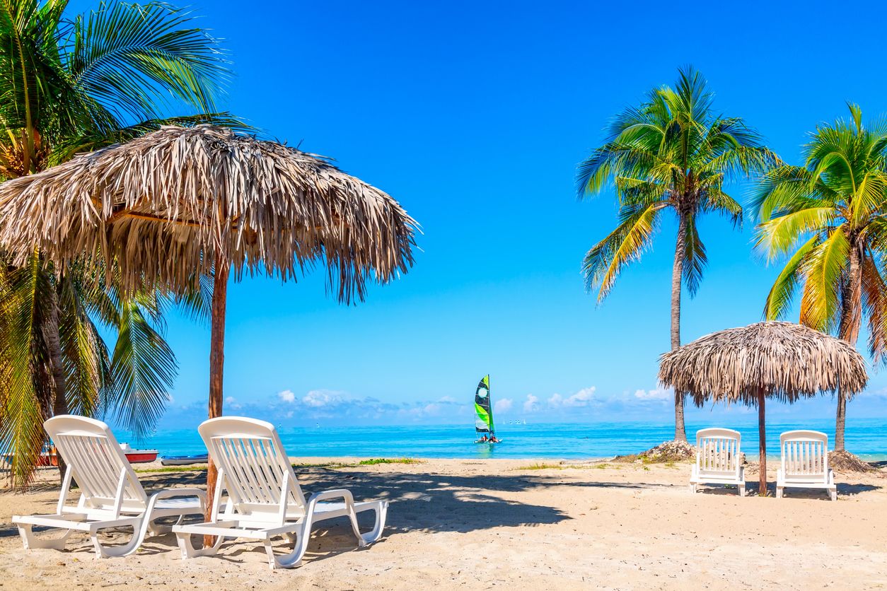 Idyllic beach landscape. Varadero, Cuba