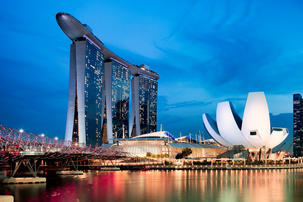 Marina Bay Sands in Singapore at sunset