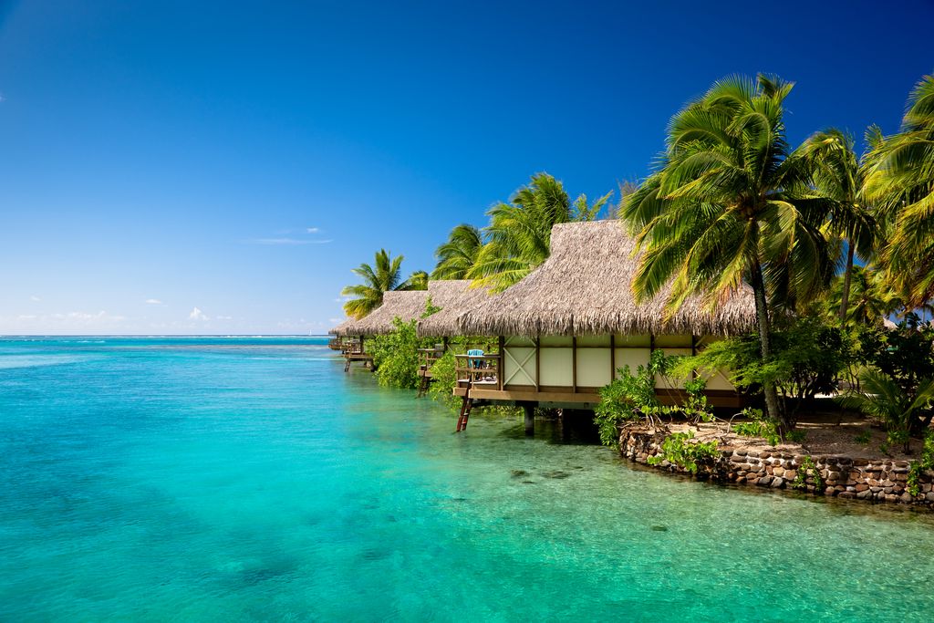 Hotel Resort in Paradise Lagoon, Tahiti