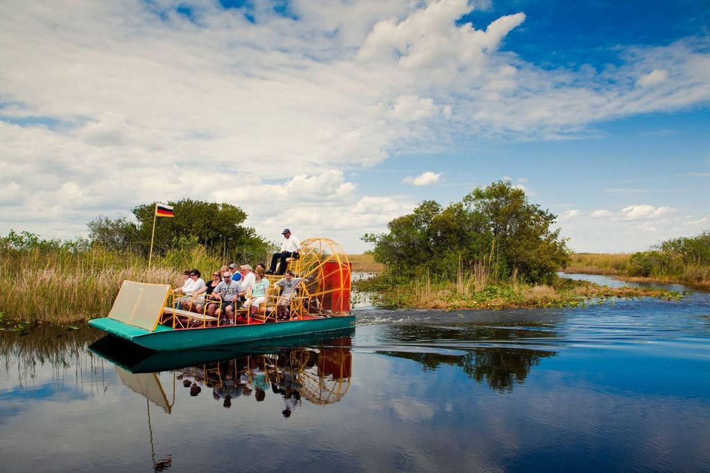 Air boat in the florida everglades
